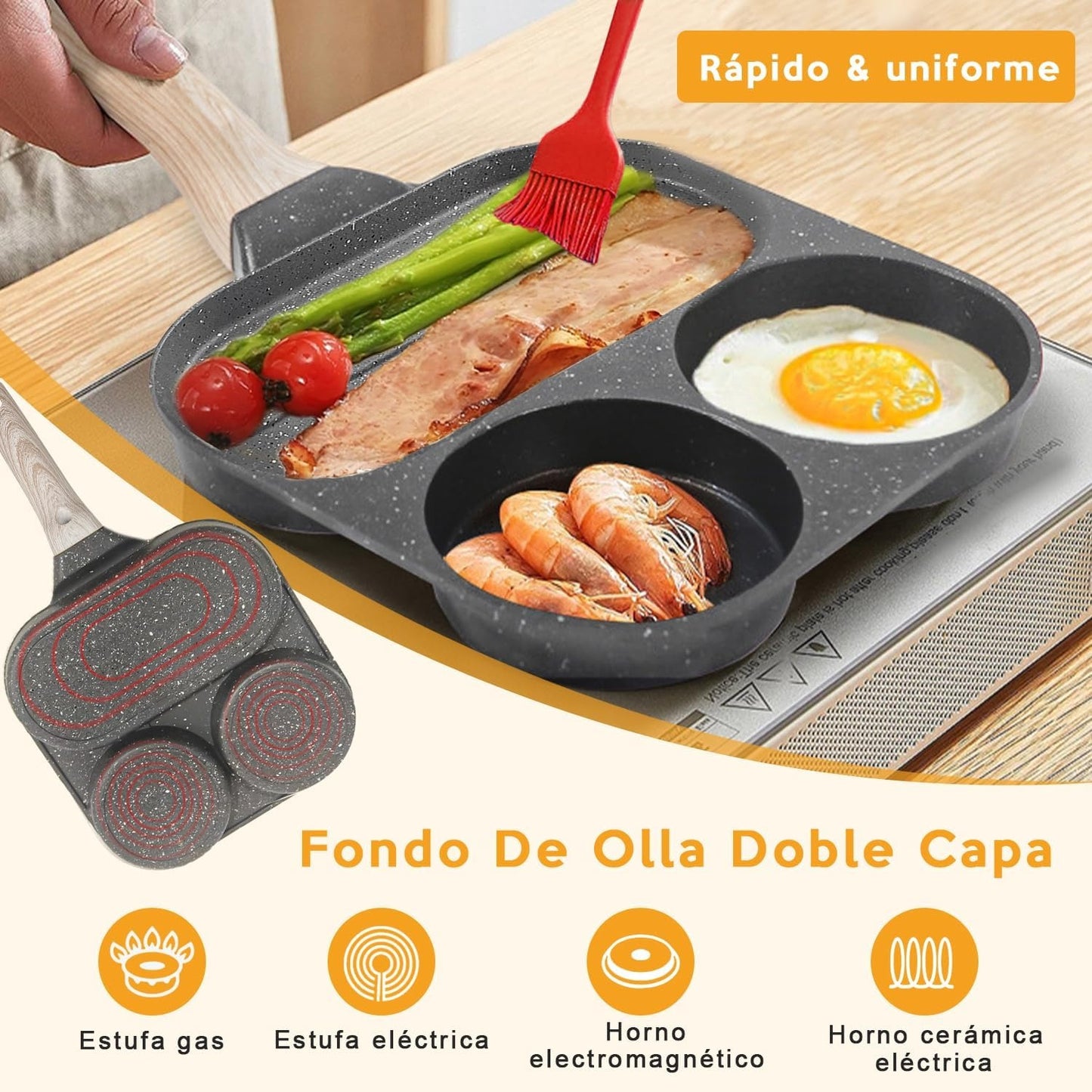 Sartén Antiadherente Multiusos - Calidad premium