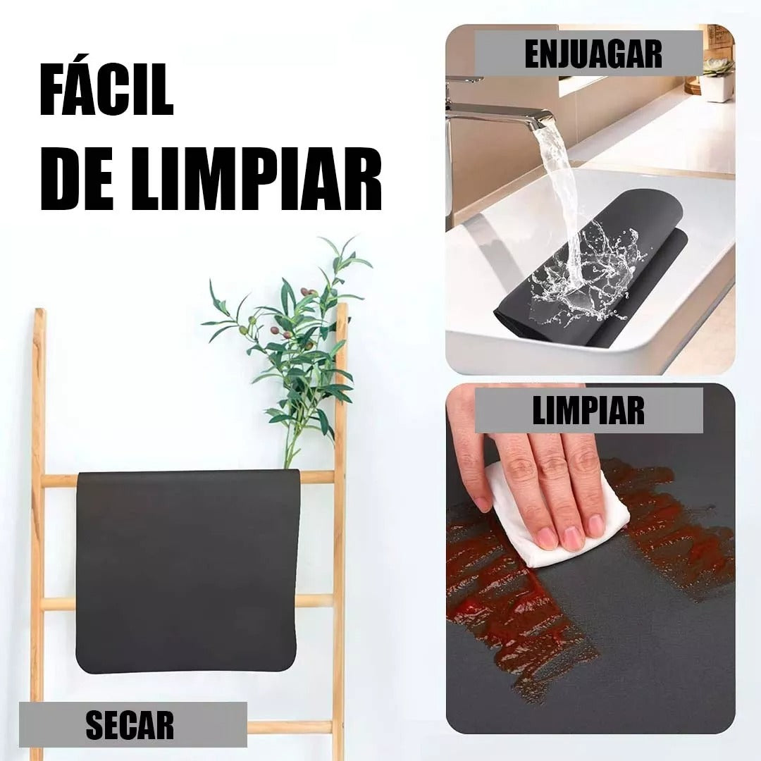 Tapete absorbente multi usos para cocina - Calidad Premium color negro®