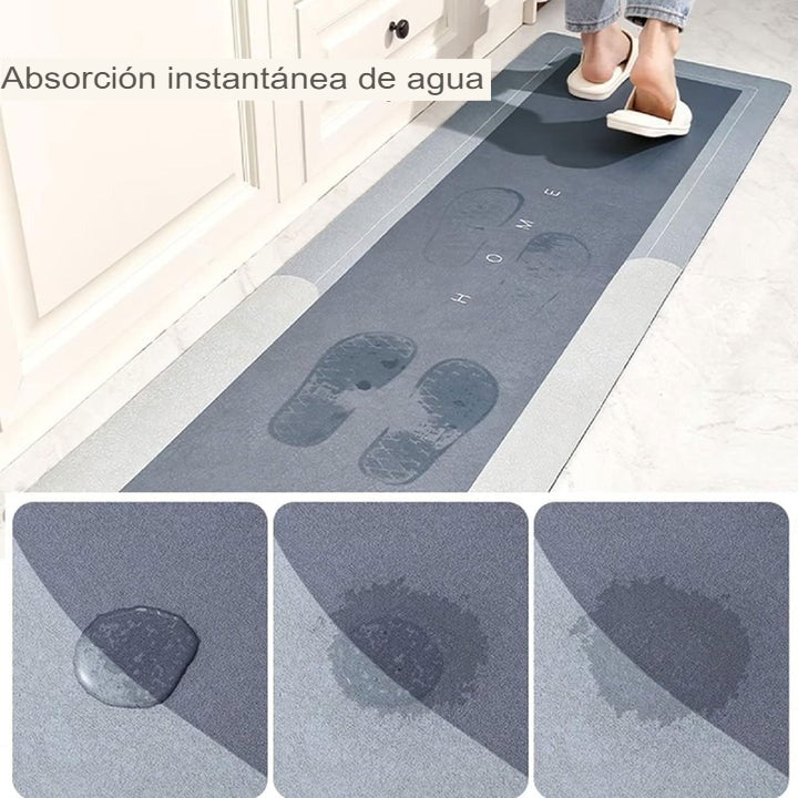 Combo de tapetes absorbentes para el hogar calidad premium ( 1 tapete grande de 120X40 y 1 tapete mediano de 60x40)