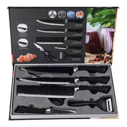 Juego De Cuchillos Profesional Antiadherentes X6 - En Acero Inoxidable