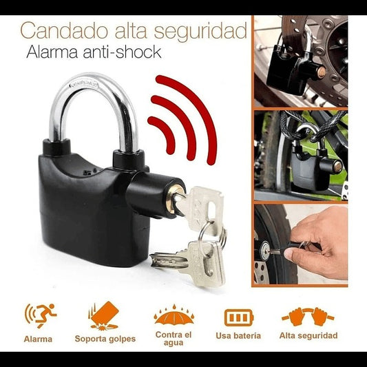 Candado de seguridad con alarma antirrobo - Multi usos