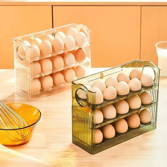 SÚPER PROMO COMBO DE COCINA, ORGANIZADOR DE HUEVOS + SARTÉN 3 PUESTOS