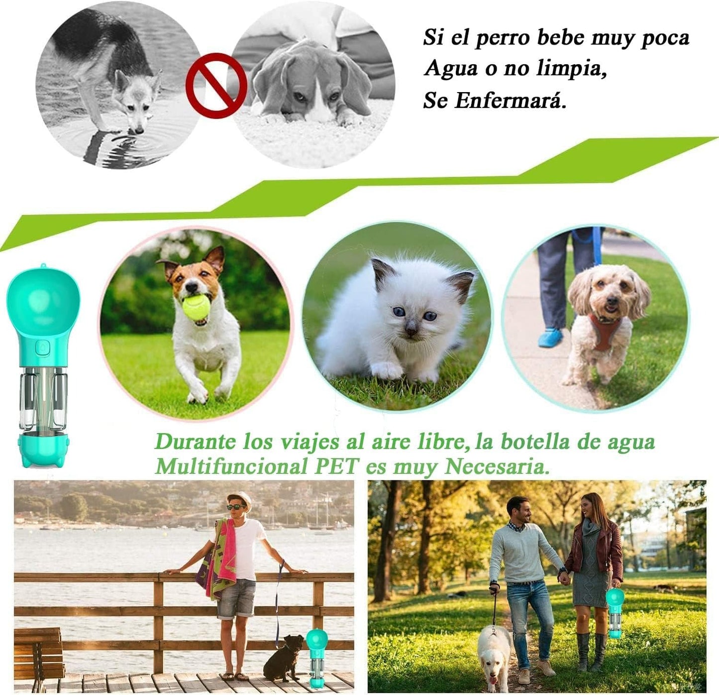 Bebedero Multifuncional para mascotas 4 En 1 - Calidad Premium®