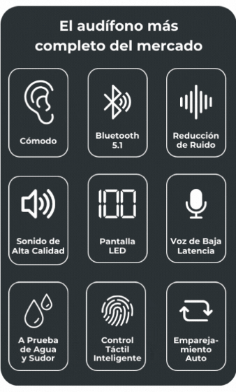 Audífonos inalámbricos bluetooth M30 Con Power Bank y Pantalla digital®