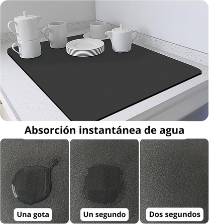 Tapete absorbente multi usos para cocina - Calidad Premium color negro®