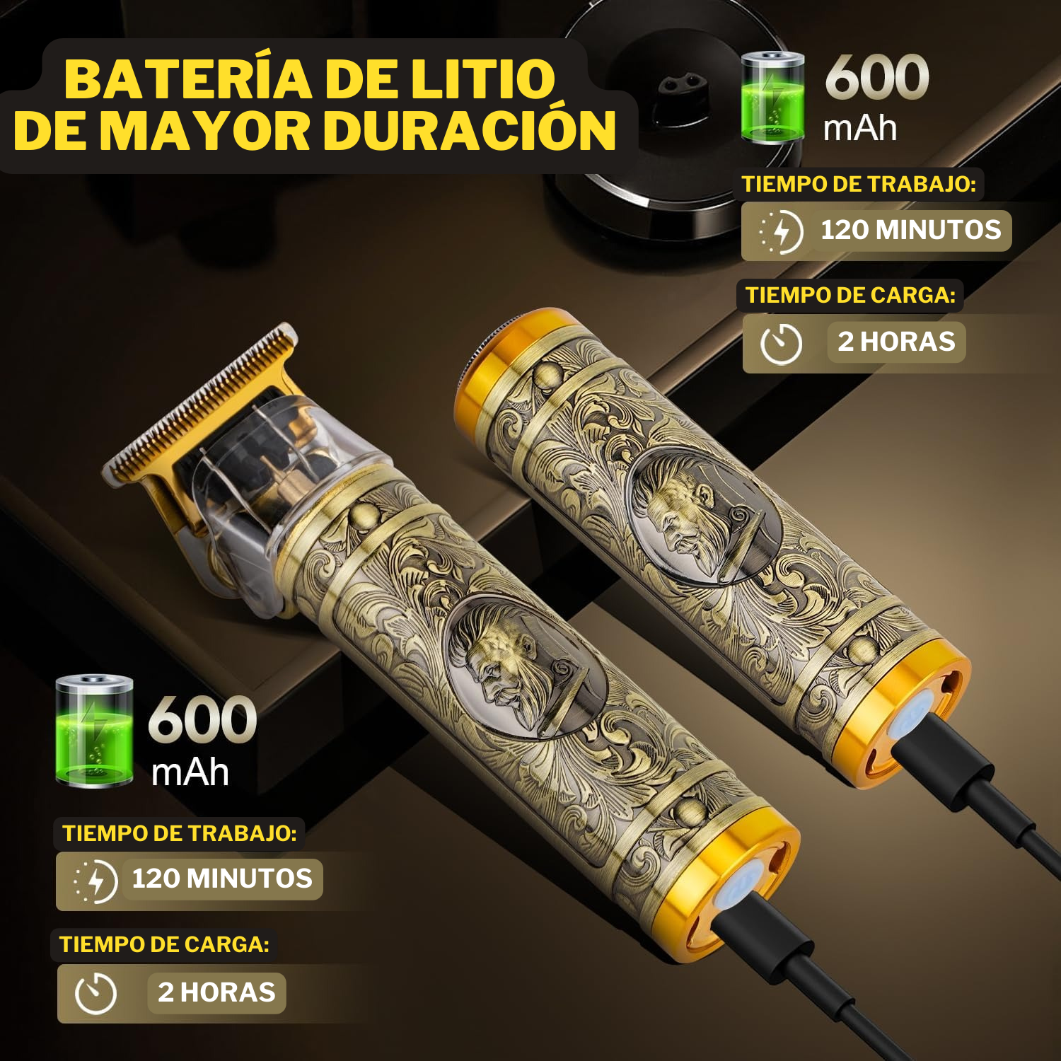 Máquina 3 en 1 Buda Original®, Patillera, rasuradora, corta pelos nari – Virtual Shop JM