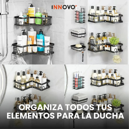 Set organizador de baño x5 piezas color negro®