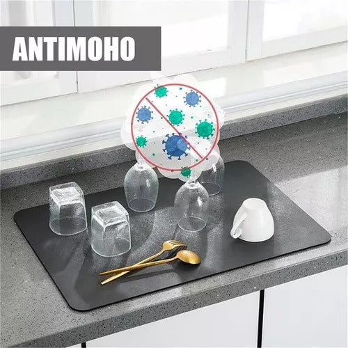 Tapete absorbente multi usos para cocina - Calidad Premium color negro®