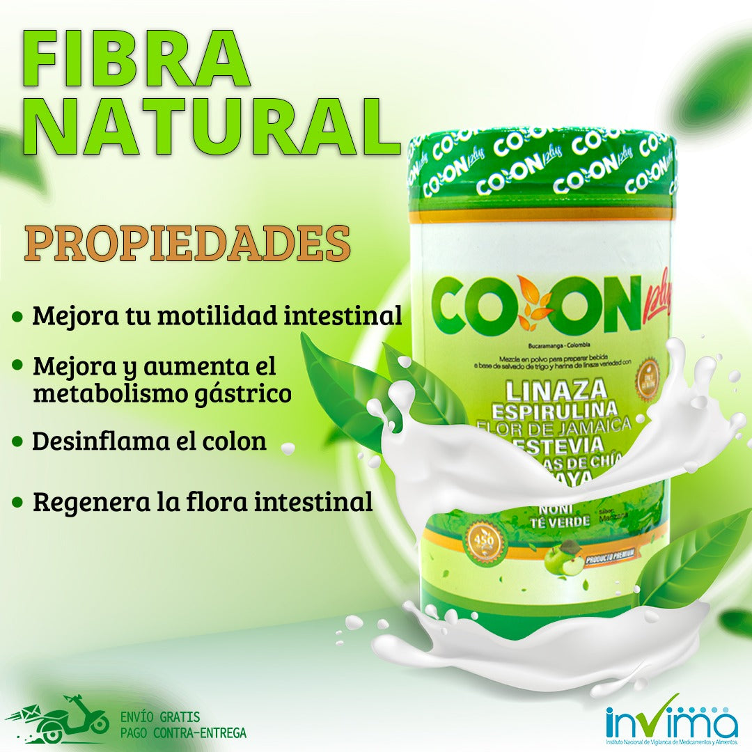 FIBRA NATURAL COLON + PLUS® - 500 GRAMOS - INVIMA RSA-0023891-2023