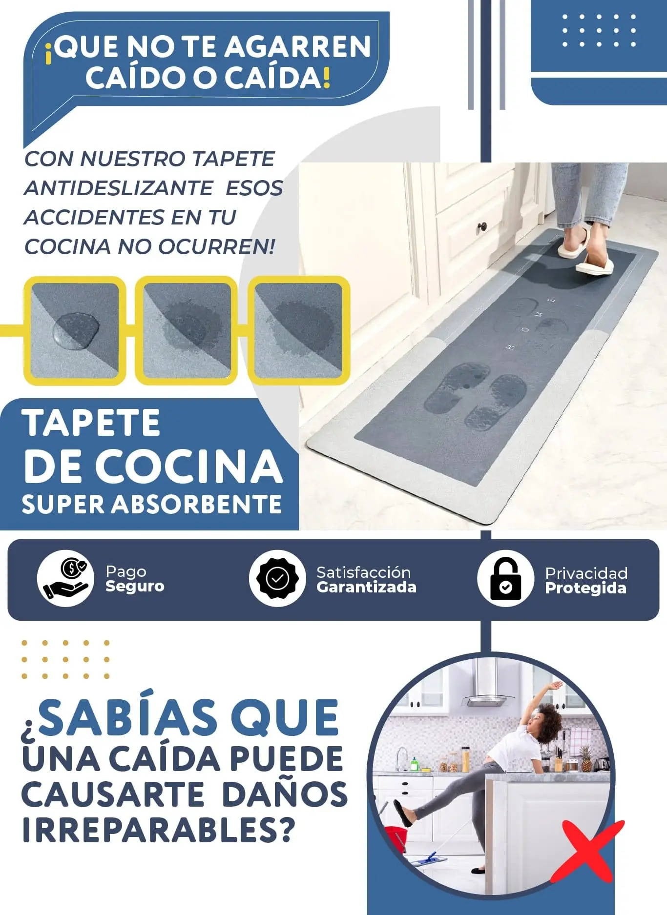 Tapete Absorbente 2X1 para hogar