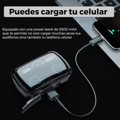 Audífonos inalámbricos bluetooth M30 Con Power Bank y Pantalla digital®