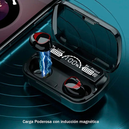 Audífonos inalámbricos bluetooth M30 Con Power Bank y Pantalla digital®