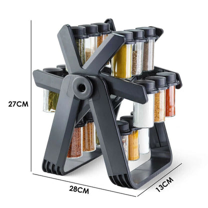 Organizador de especies x18 frascos en vidrio - Calidad Premium®