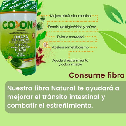 FIBRA NATURAL COLON + PLUS® - 500 GRAMOS - INVIMA RSA-0023891-2023