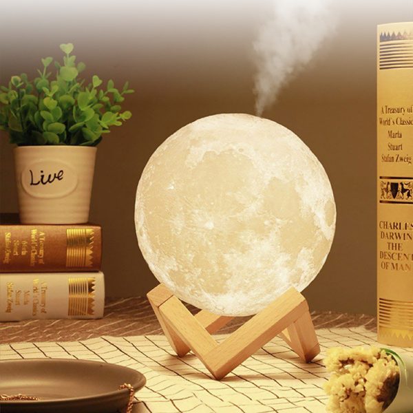 Humidificador, difusor lámpara luna 3D - Obsequio Esencia®